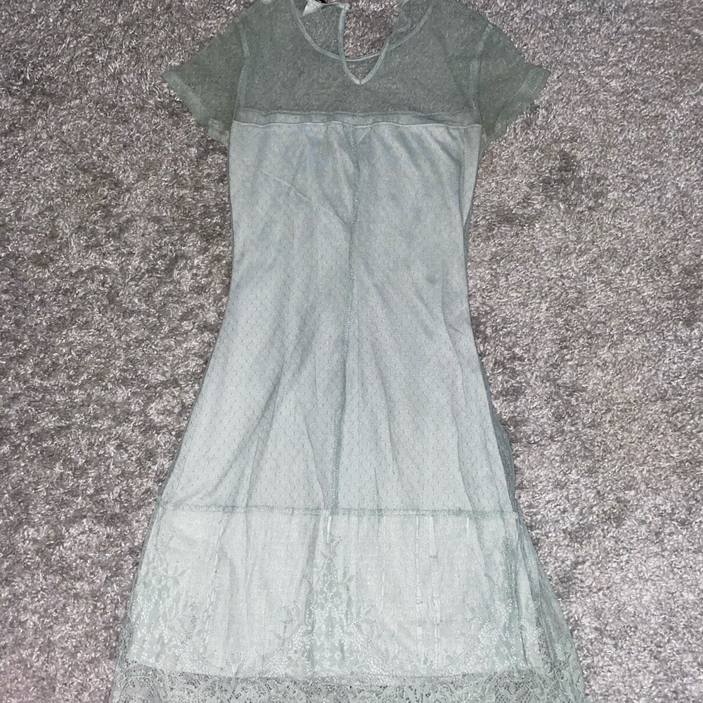 Mint green lace dress